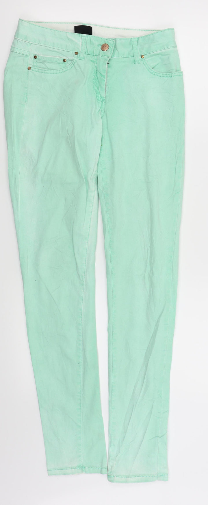 1982 Womens Green Skinny Jeans Size 8 L30 in