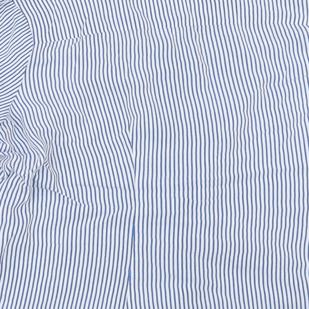 Primark Womens Blue Striped  Basic Button-Up Size 18