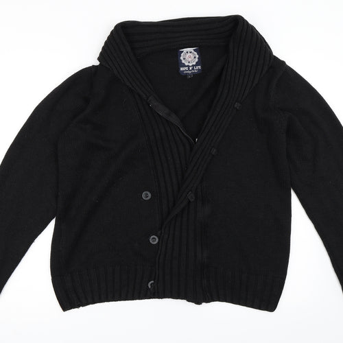 Hope N' Life Womens Black   Full Zip Jumper Size L