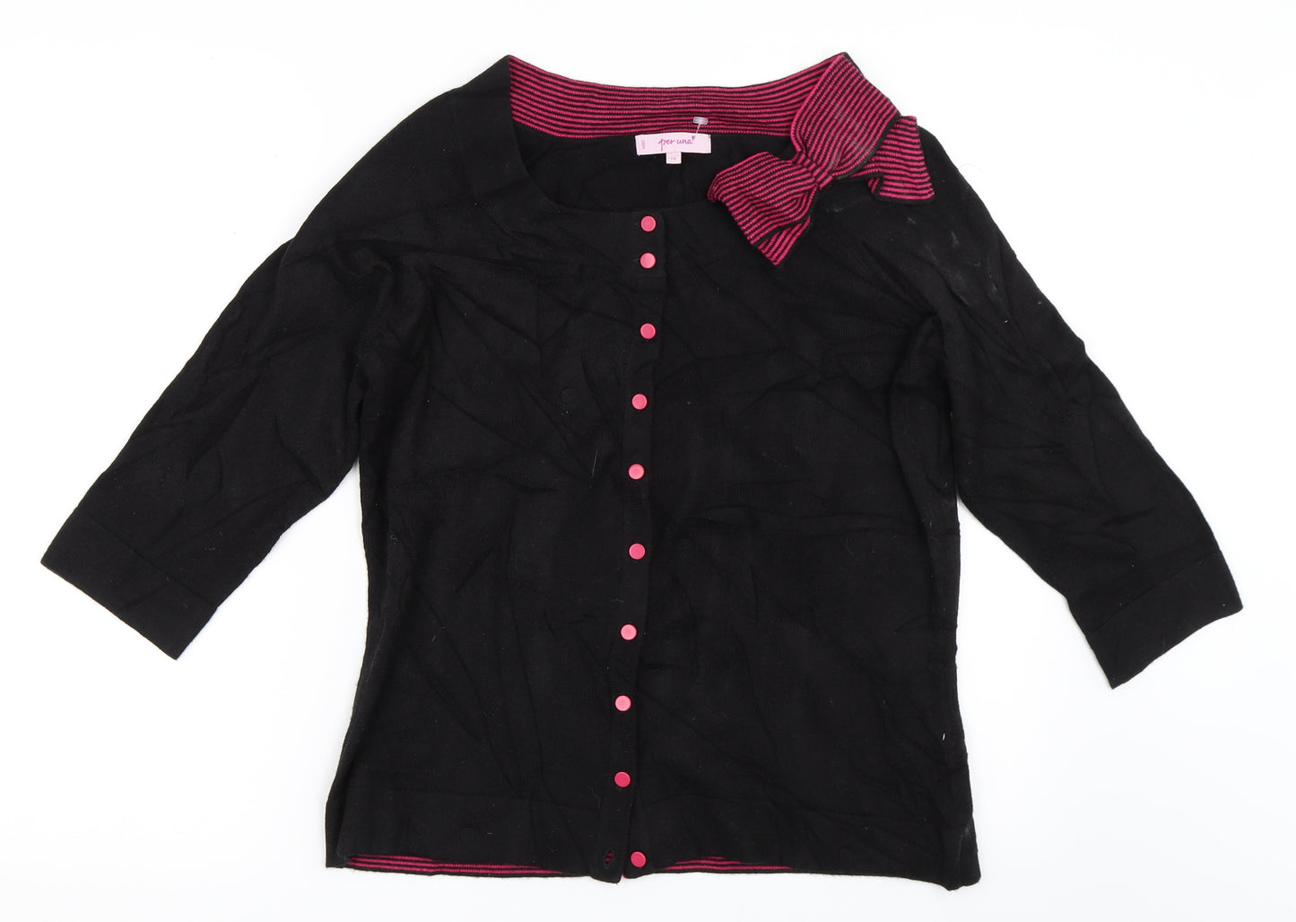 Per Una Womens Black   Cardigan Jumper Size 14