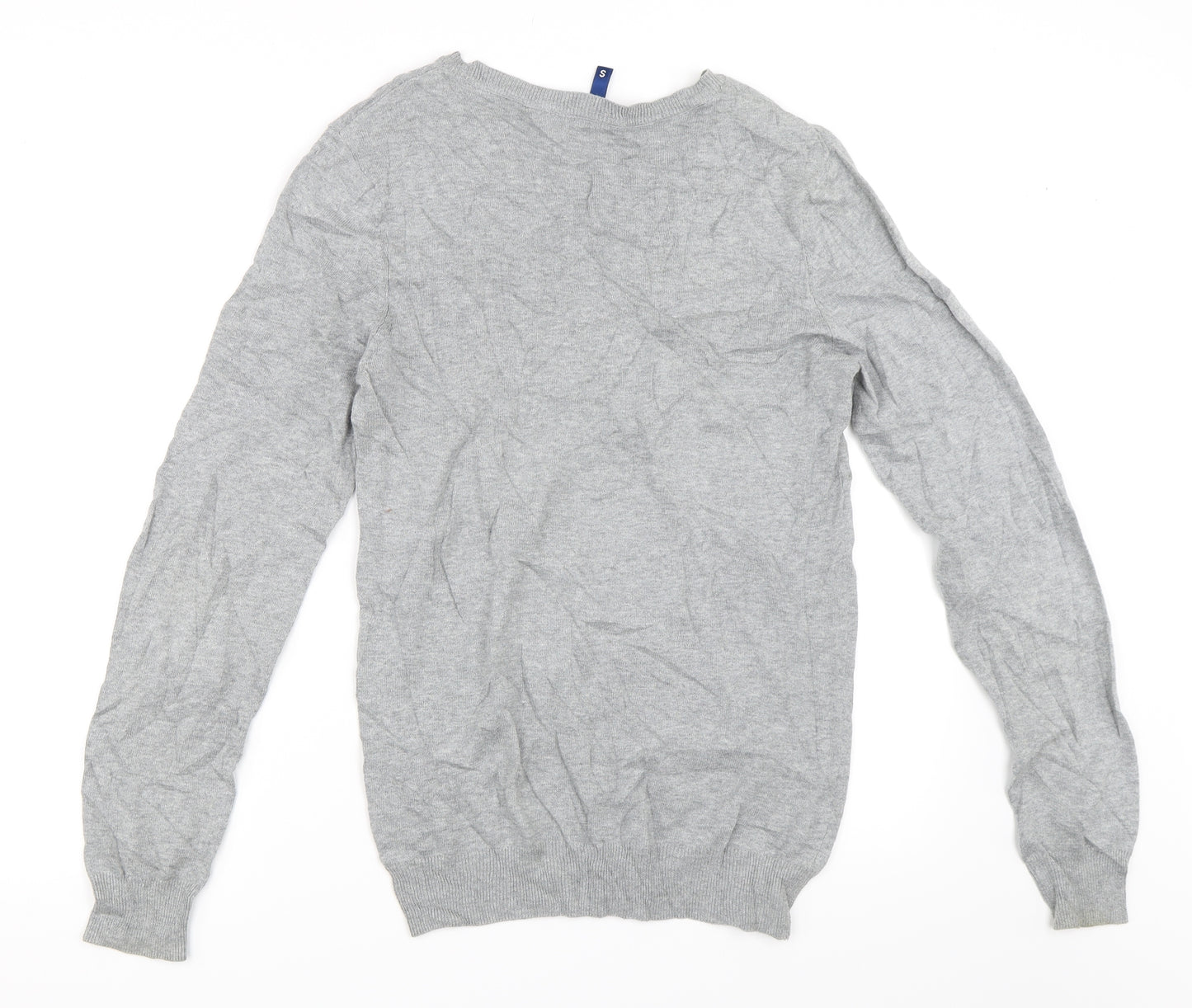 H&M Womens Grey   Pullover Jumper Size S  - christmas wine