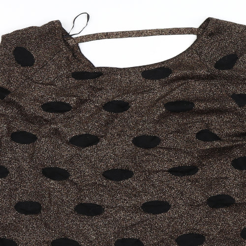 Matalan Womens Brown   Pullover Jumper Size 14  - Cut Out Shoulders