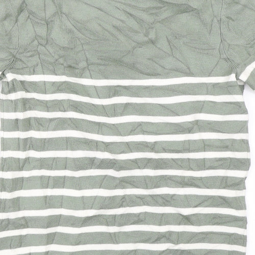 Marks and Spencer Womens Green Striped  Pullover Jumper Size 8