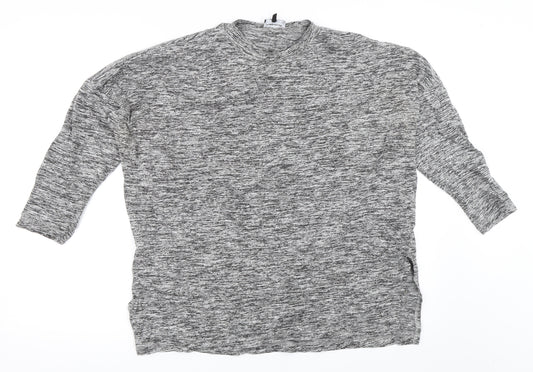 Front view of Warehouse women’s grey jumper, size UK 12