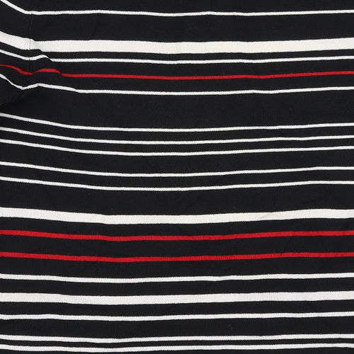 For Women Womens Black Striped  Pullover Jumper Size 12