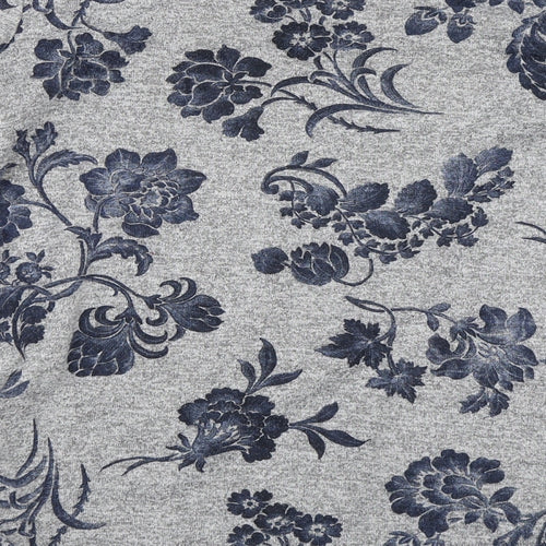 Quiz Womens Grey Floral  Pullover Jumper Size 14