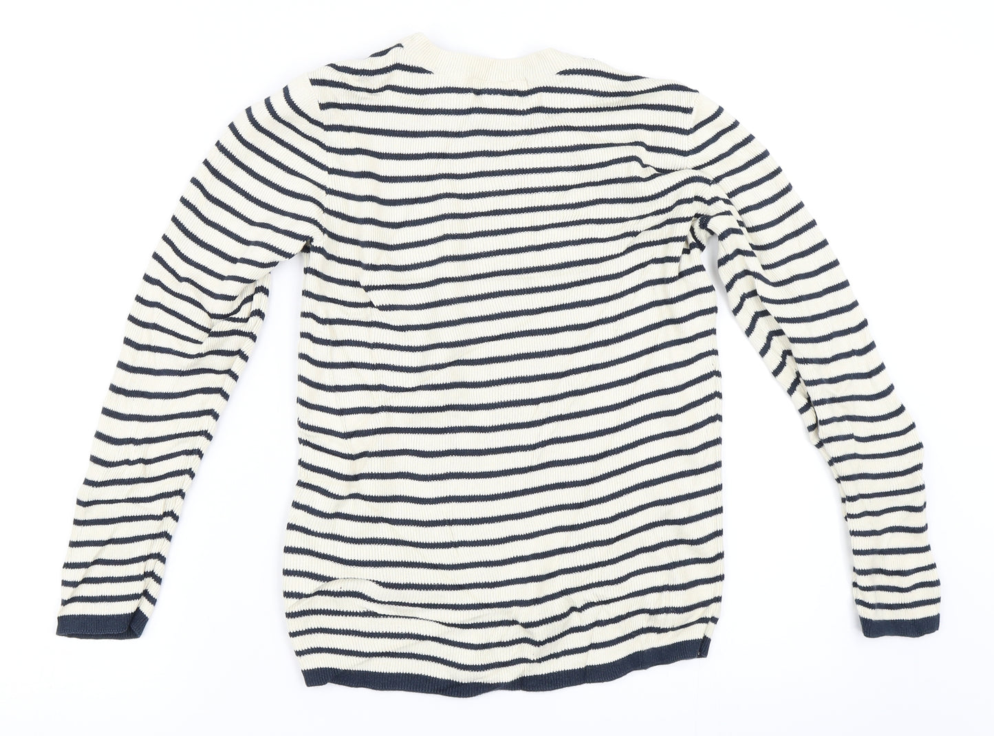 H&M Girls Beige Striped  Pullover Jumper Size 9-10 Years