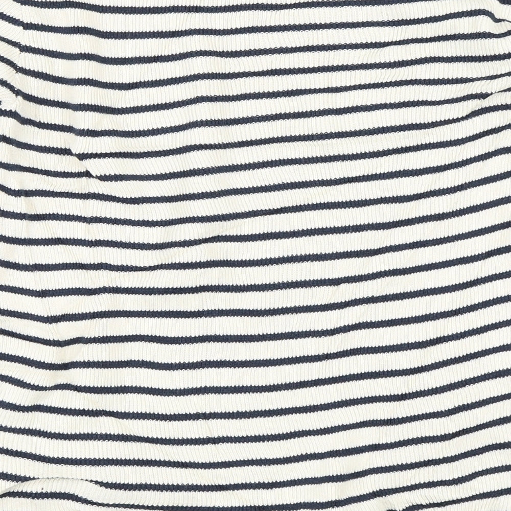 H&M Girls Beige Striped  Pullover Jumper Size 9-10 Years
