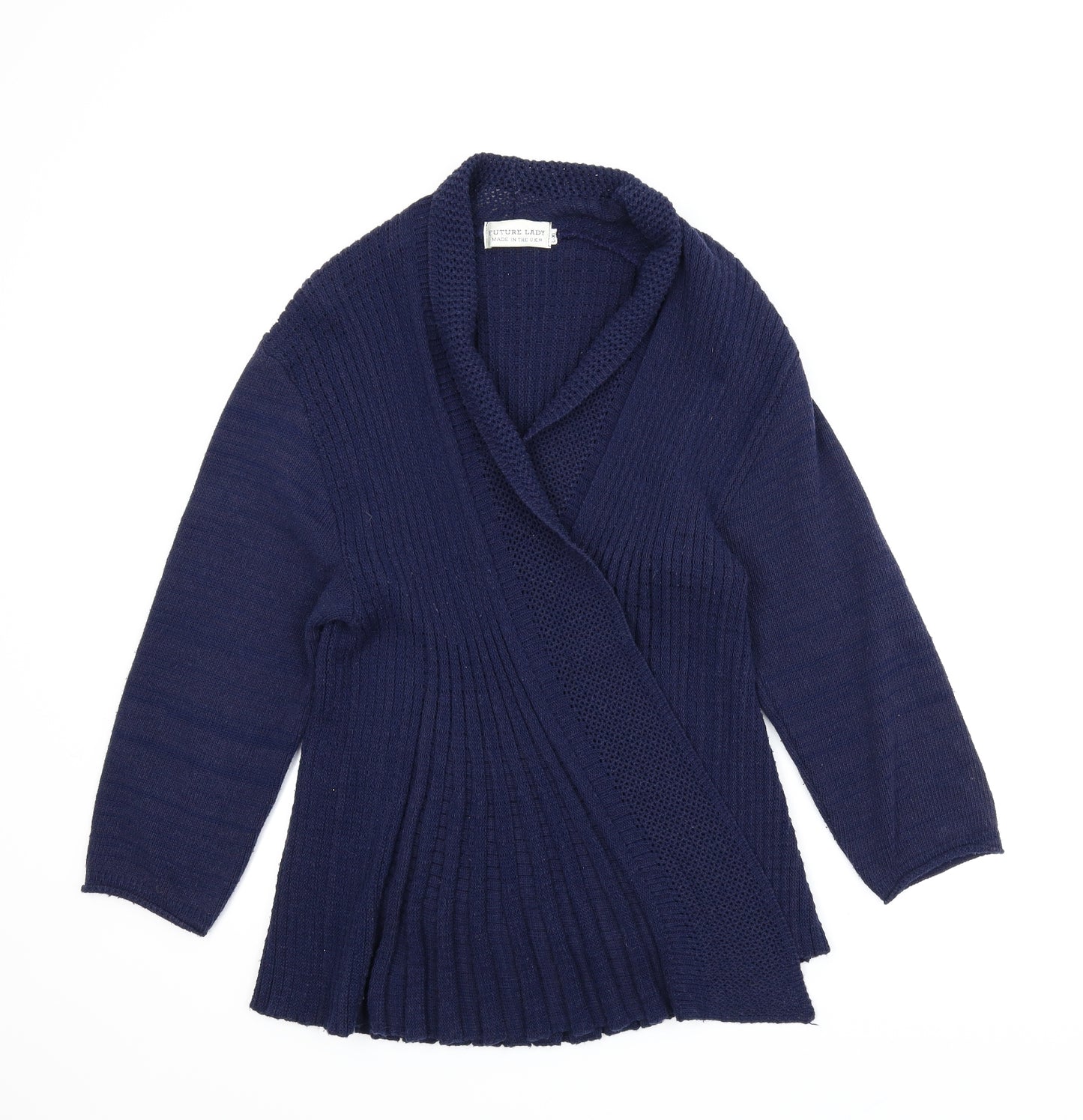 Future Lady Womens Blue   Cardigan Jumper Size L