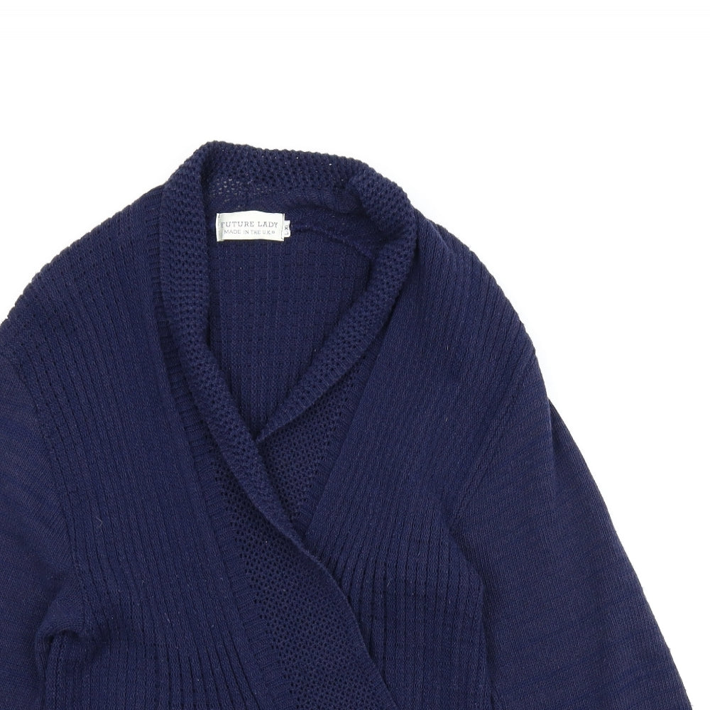 Future Lady Womens Blue   Cardigan Jumper Size L