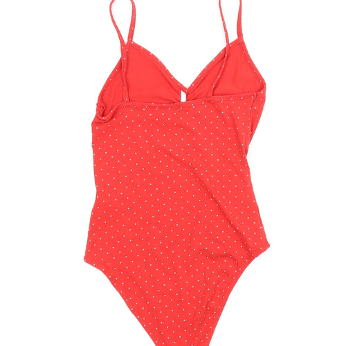 Topshop Womens Red Polka Dot  Romper One-Piece Size 6