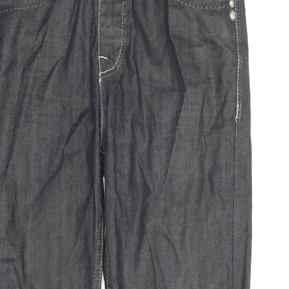 NEXT Mens Black  Denim Straight Jeans Size 32 in L30 in