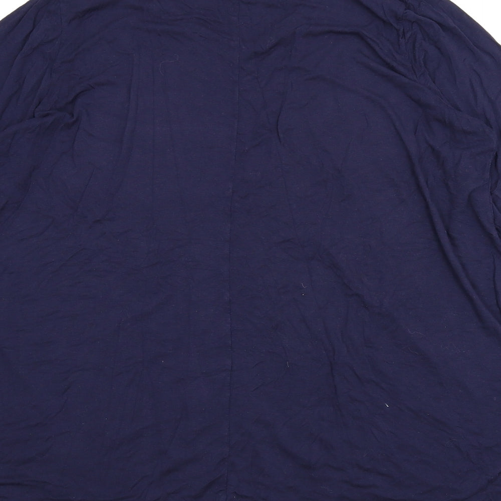 Yours Womens Blue Solid  Chemise Pyjama Top Size 20