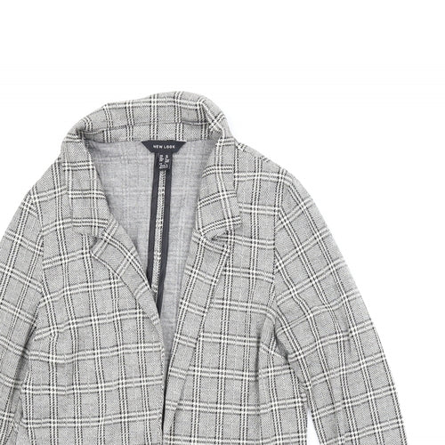 New Look Womens Grey Plaid  Jacket  Size 10