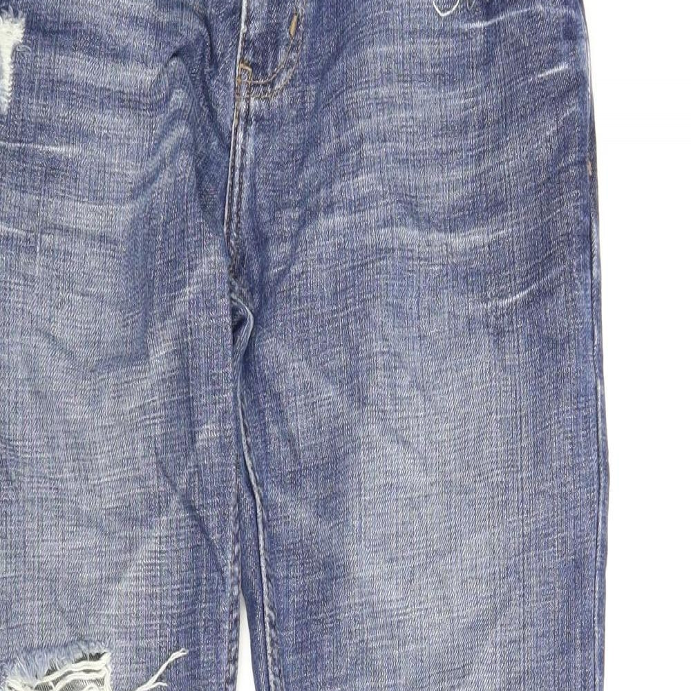 River Island Womens Blue  Denim Flared Jeans Size 10 L28 in