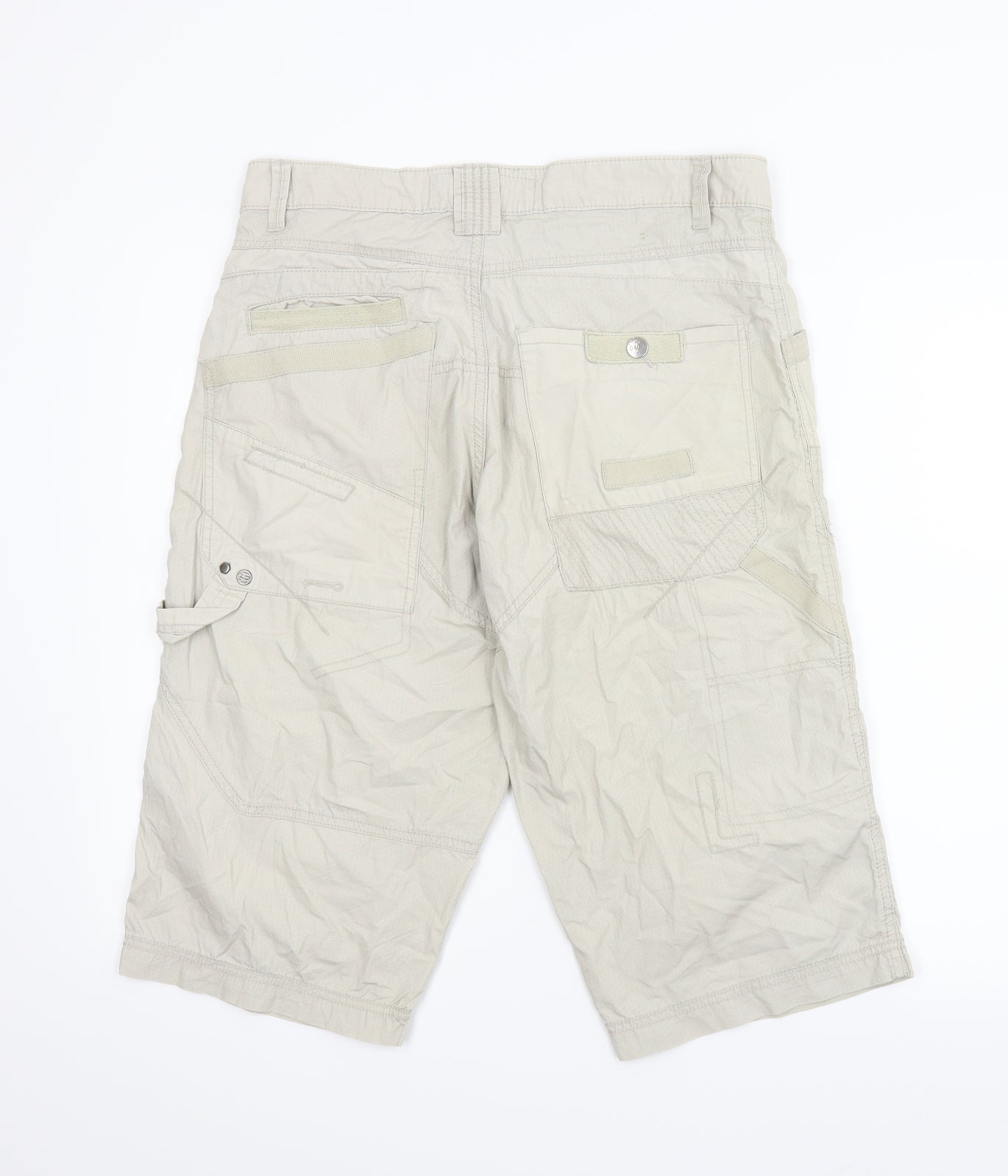 NEXT Mens Beige   Cargo Shorts Size 32 in