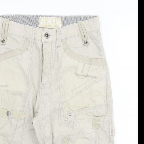 NEXT Mens Beige   Cargo Shorts Size 32 in