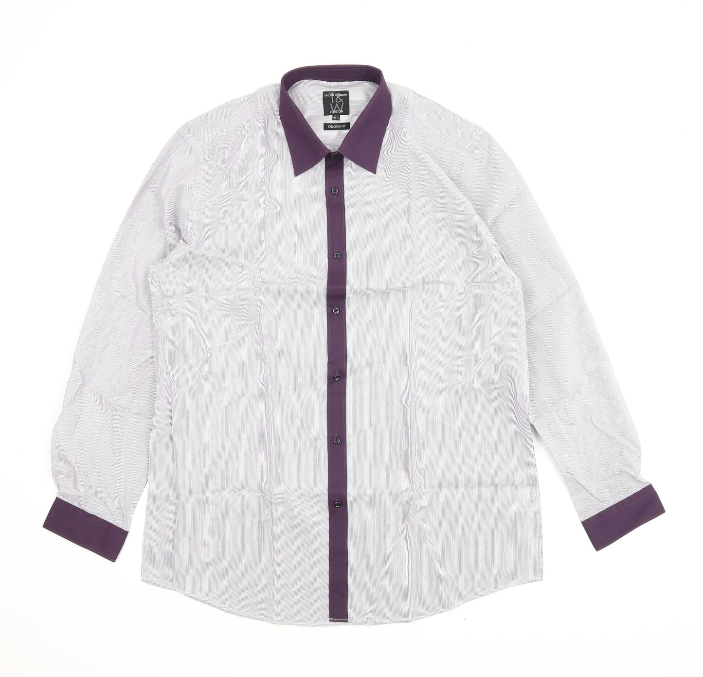 Taylor & Wright Mens Purple    Dress Shirt Size 16.5