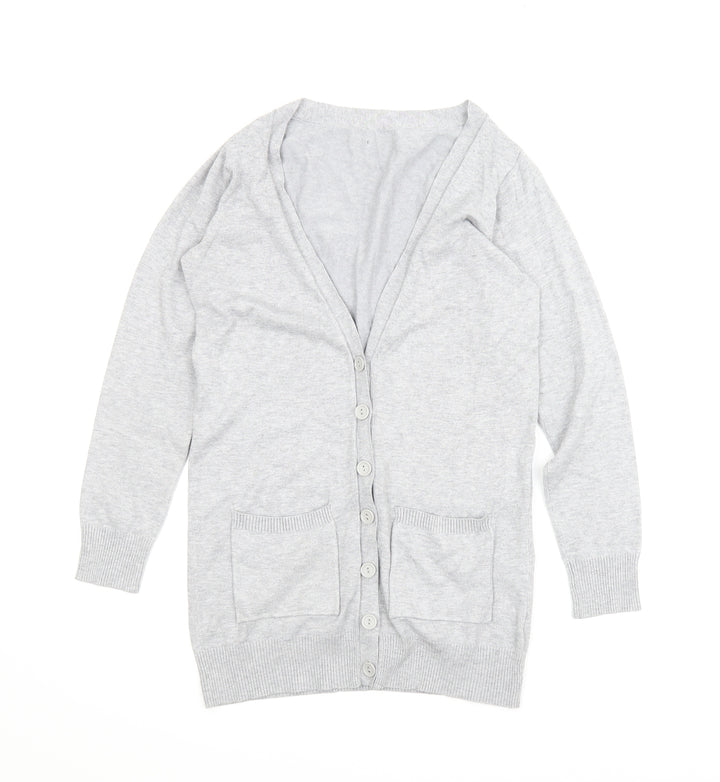 F&F Womens Grey Cardigan Jumper Size 10