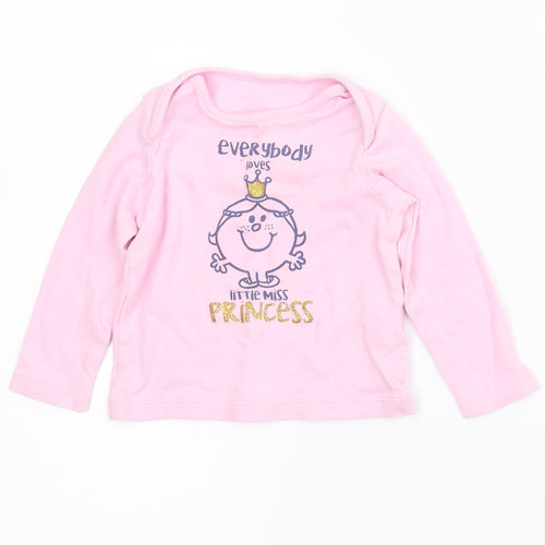 Mr Men Girls Pink   Basic T-Shirt Size 12-18 Months