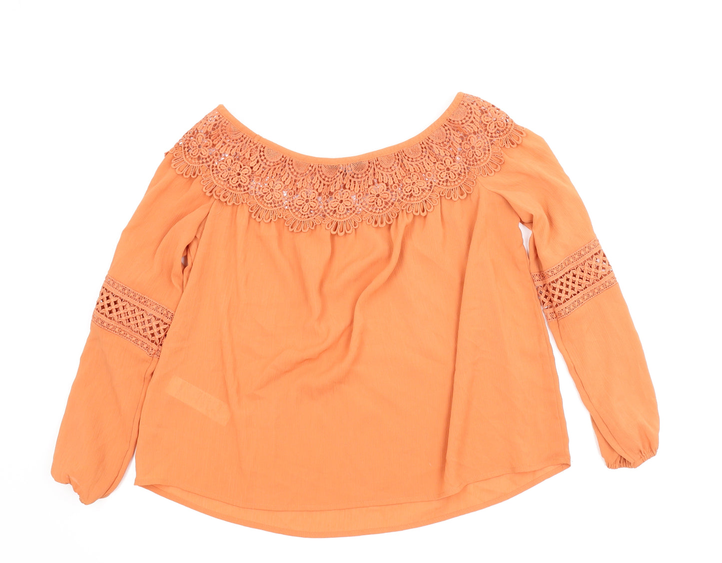 New Look Womens Orange   Basic Blouse Size 8