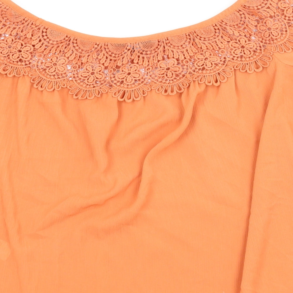 New Look Womens Orange   Basic Blouse Size 8