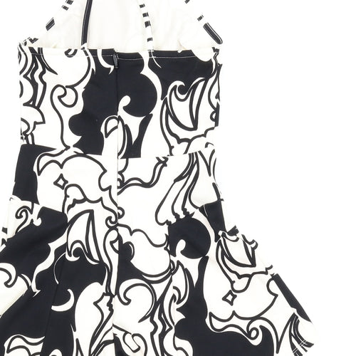 Topshop Womens White Floral  Romper One-Piece Size 8