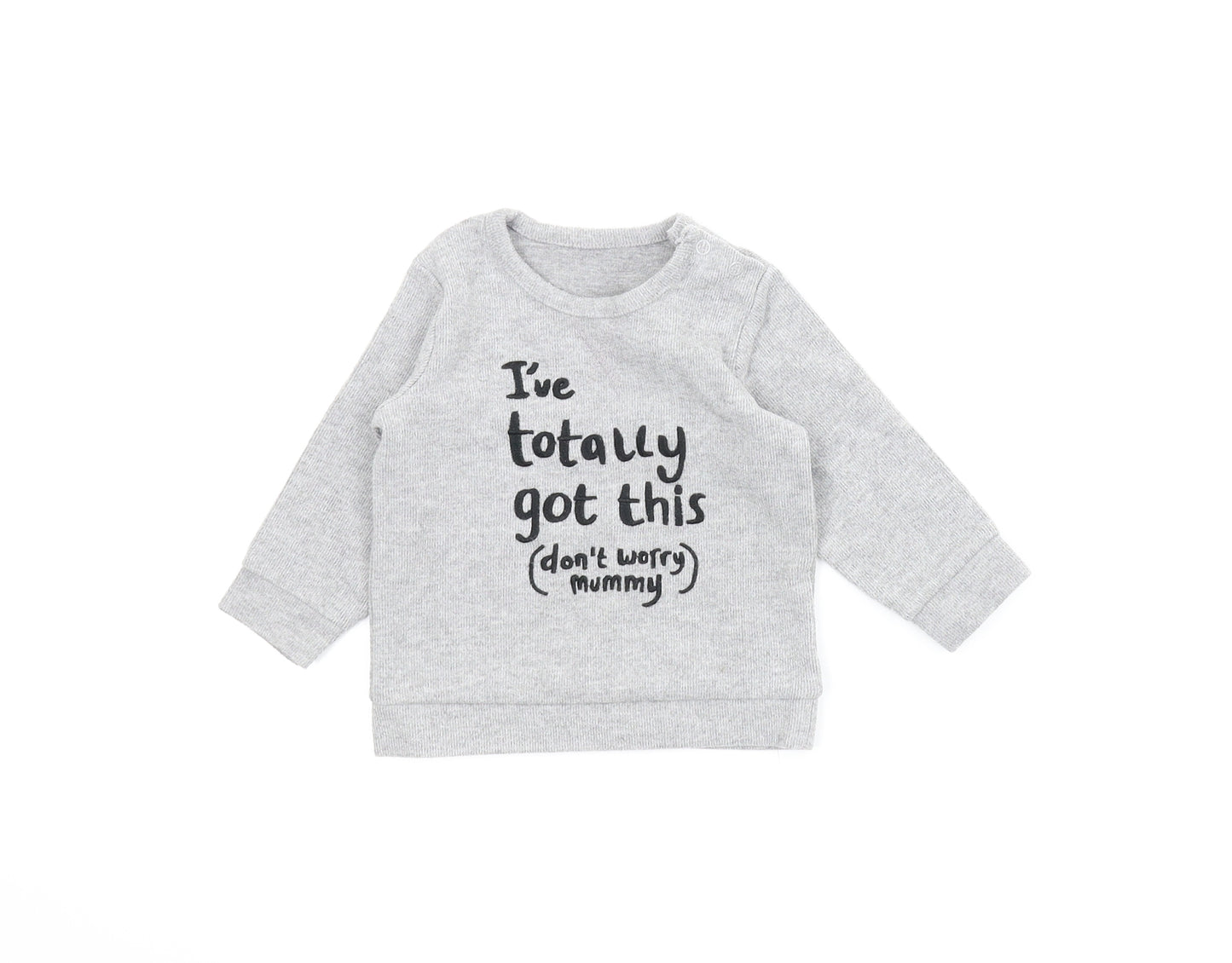 George Boys Grey   Pullover Jumper Size 6-9 Months