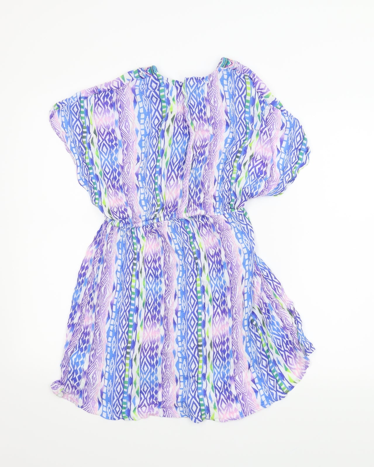 Debenhams Womens Blue Geometric  Skater Dress  Size S