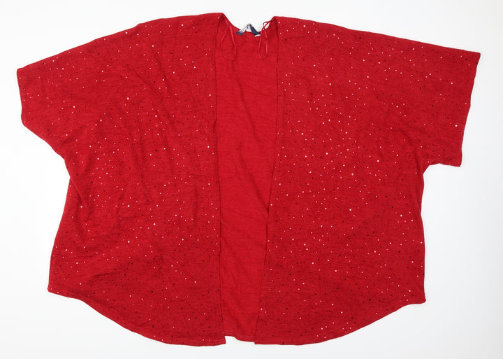 Isle Womens Red Polka Dot  Cardigan Jumper Size S