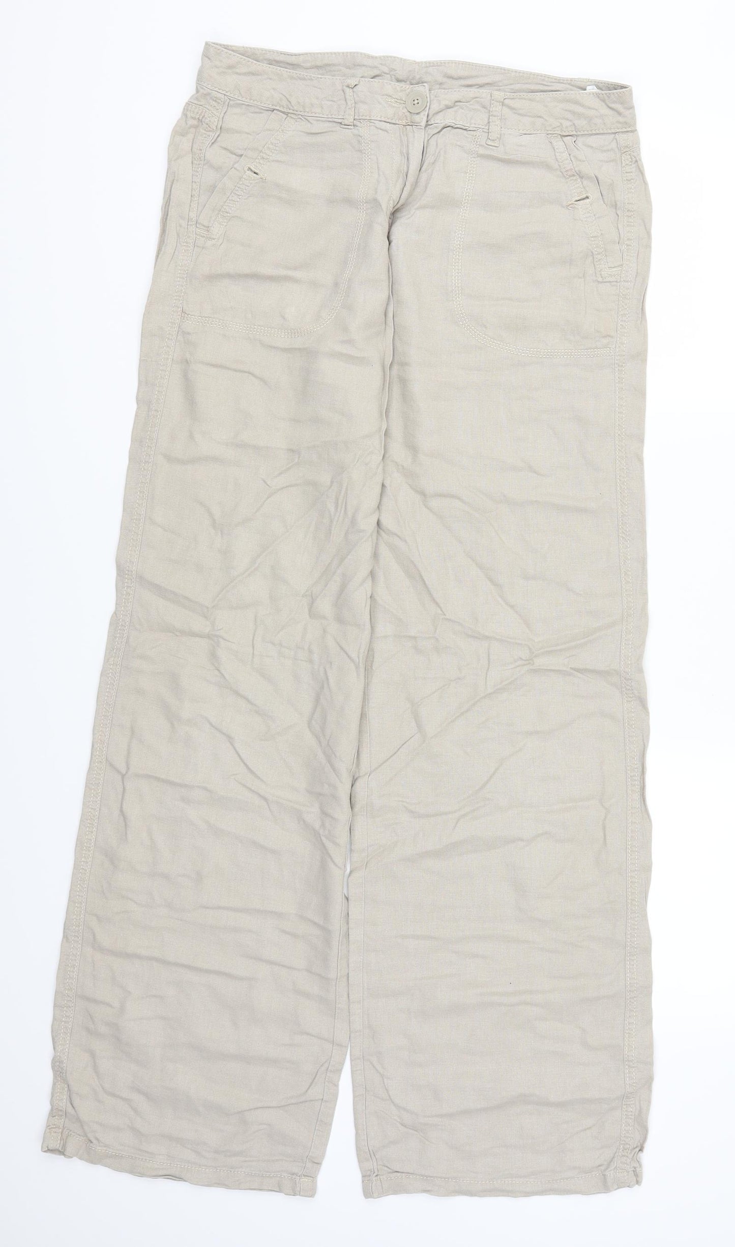 Marks and Spencer Womens Beige   Trousers  Size 10 L30 in