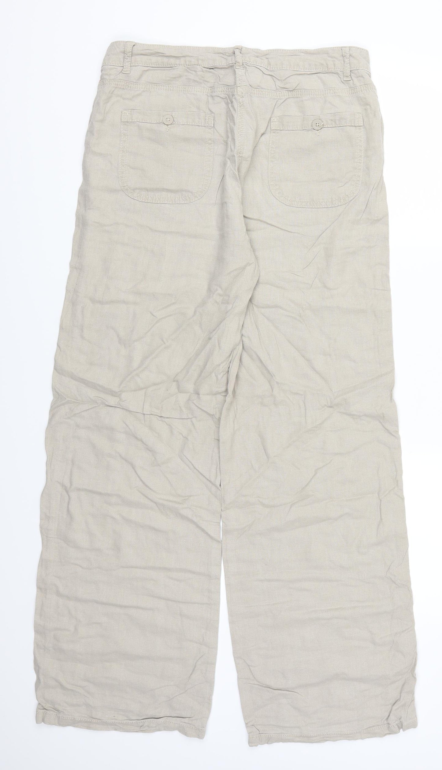 Marks and Spencer Womens Beige   Trousers  Size 10 L30 in