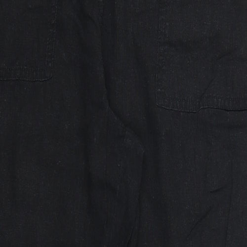 Papaya Womens Black   Trousers  Size 12 L27 in