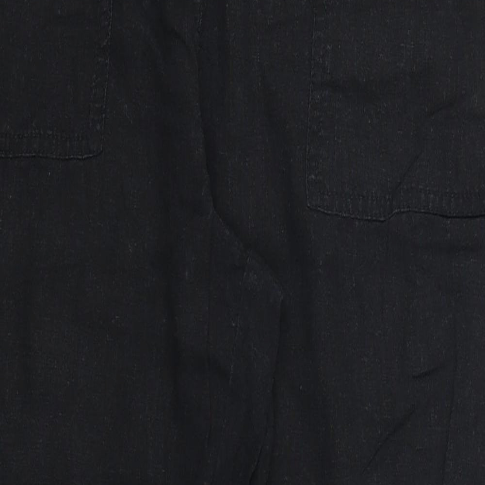 Papaya Womens Black   Trousers  Size 12 L27 in