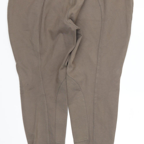 Fouganza Womens Brown   Cropped Trousers Size 34 in L26 in - Horse Riding