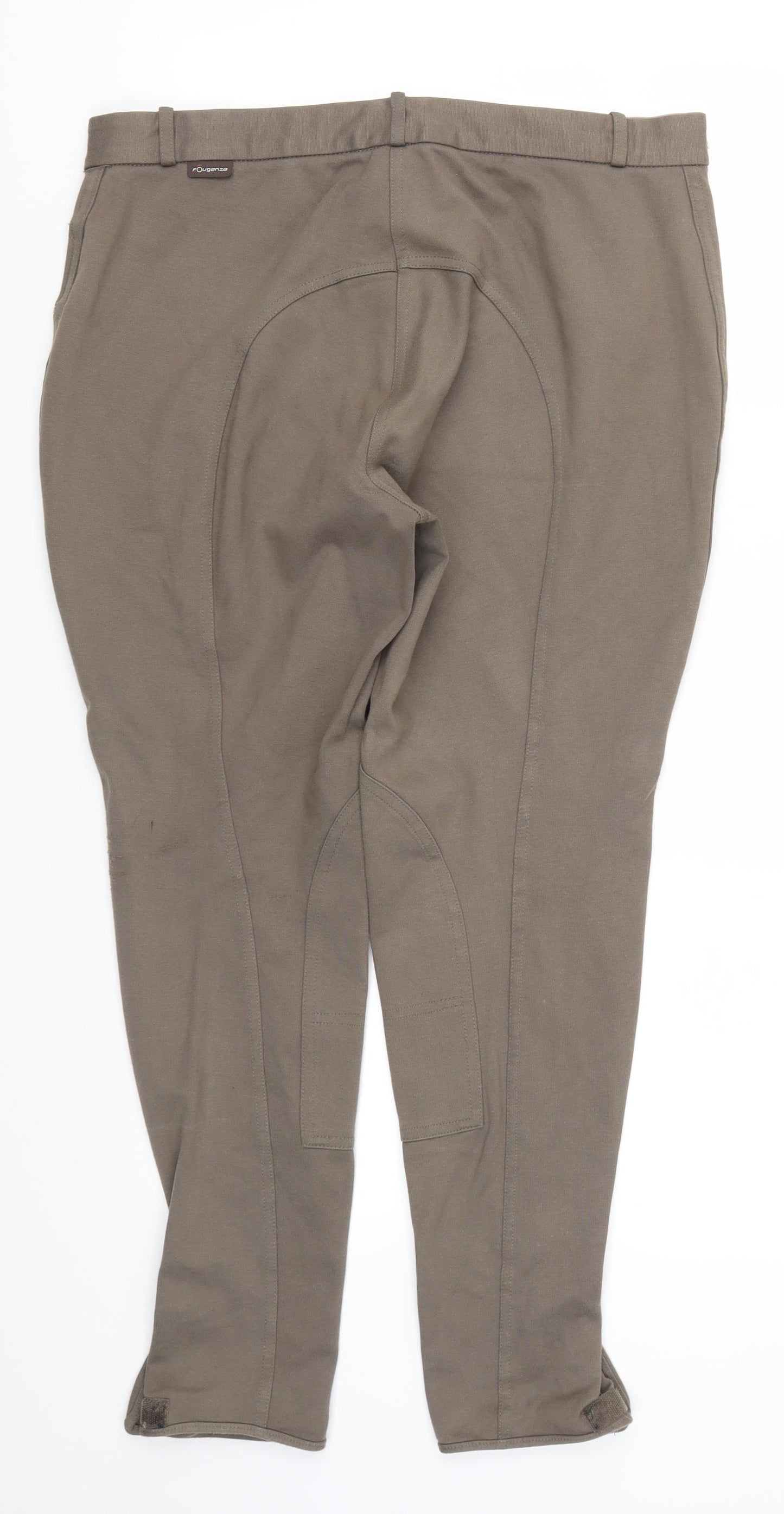 Fouganza Womens Brown   Cropped Trousers Size 34 in L26 in - Horse Riding