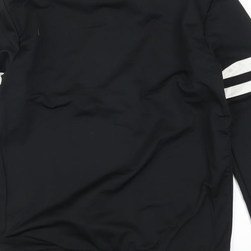 HIIT Mens Black Striped  Pullover Sweatshirt Size S