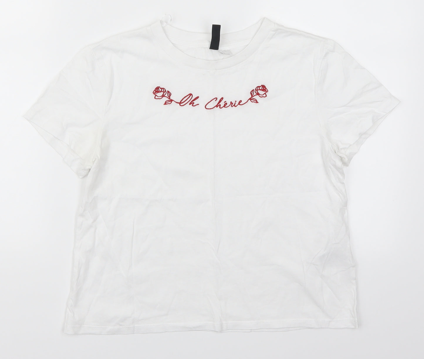 H&M Womens White   Basic T-Shirt Size S  - Oh Cherie