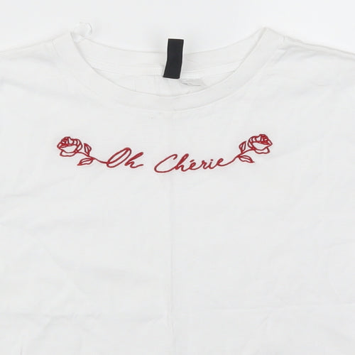 H&M Womens White   Basic T-Shirt Size S  - Oh Cherie