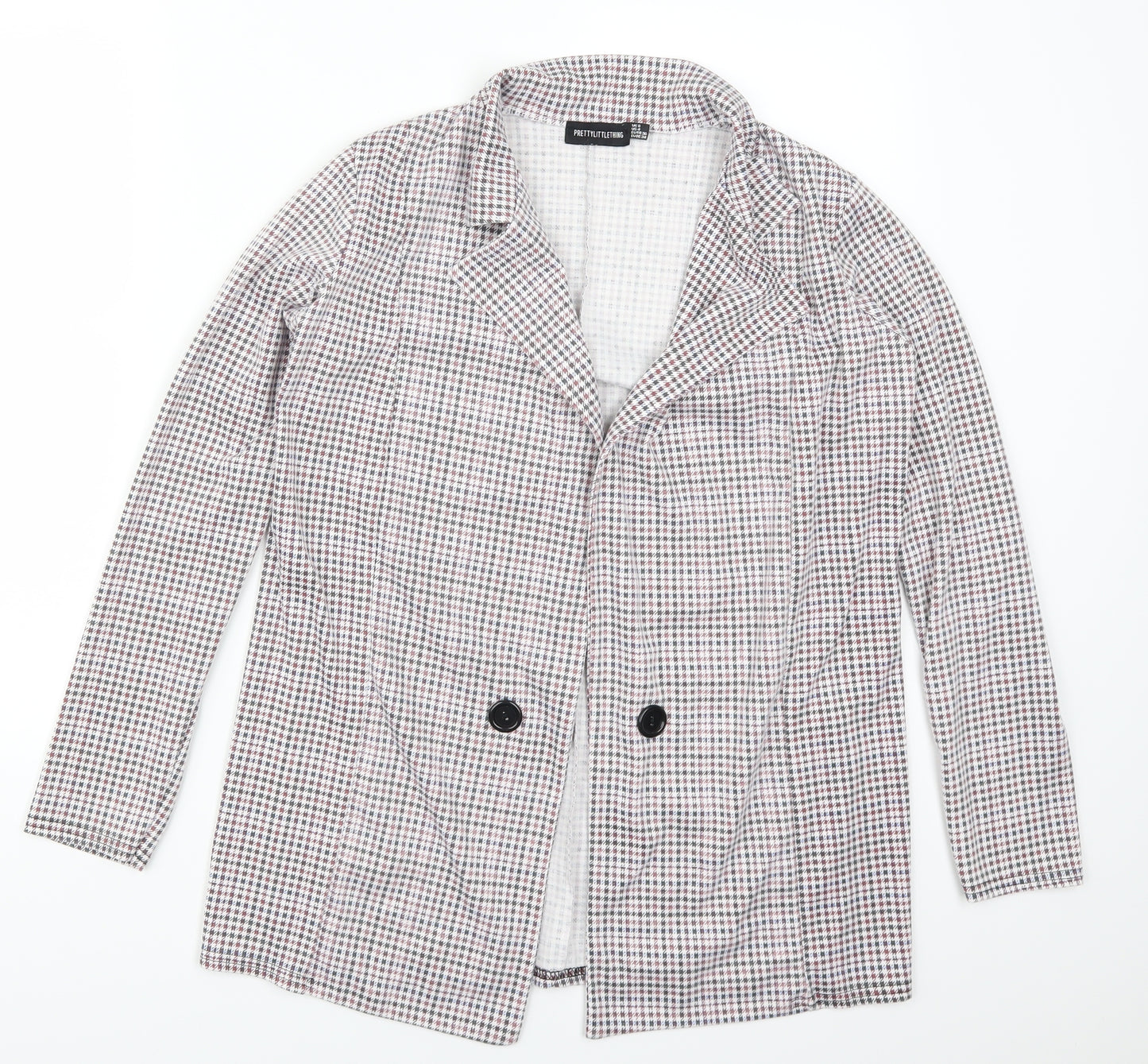 Pretty Little Thig Womens Red Houndstooth  Jacket  Size 8