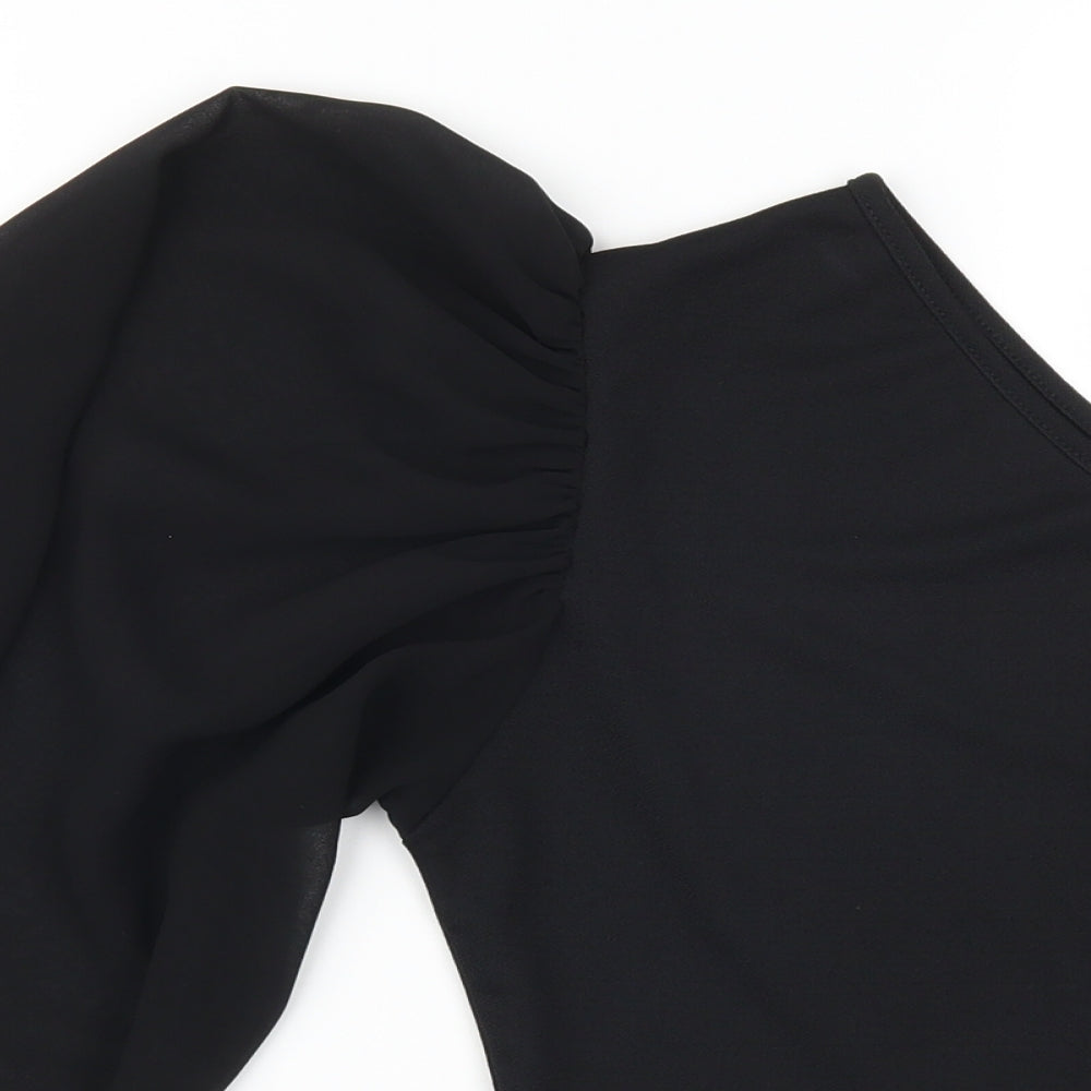 Femme Luxe Womens Black   Cropped T-Shirt Size 10