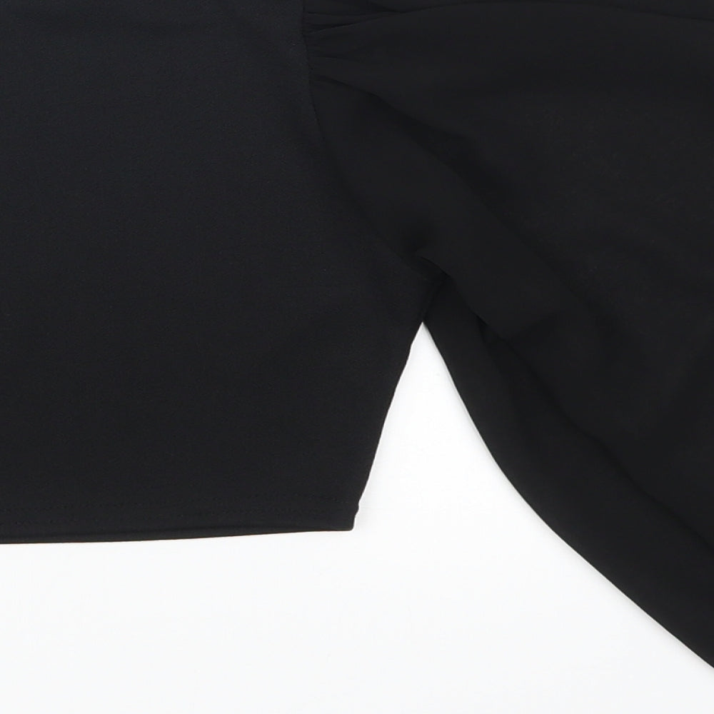 Femme Luxe Womens Black   Cropped T-Shirt Size 10
