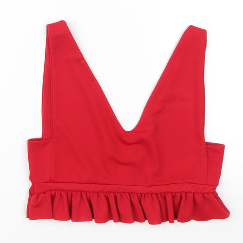 Pretty Little Thing Womens Red   Cropped Tank Size 8