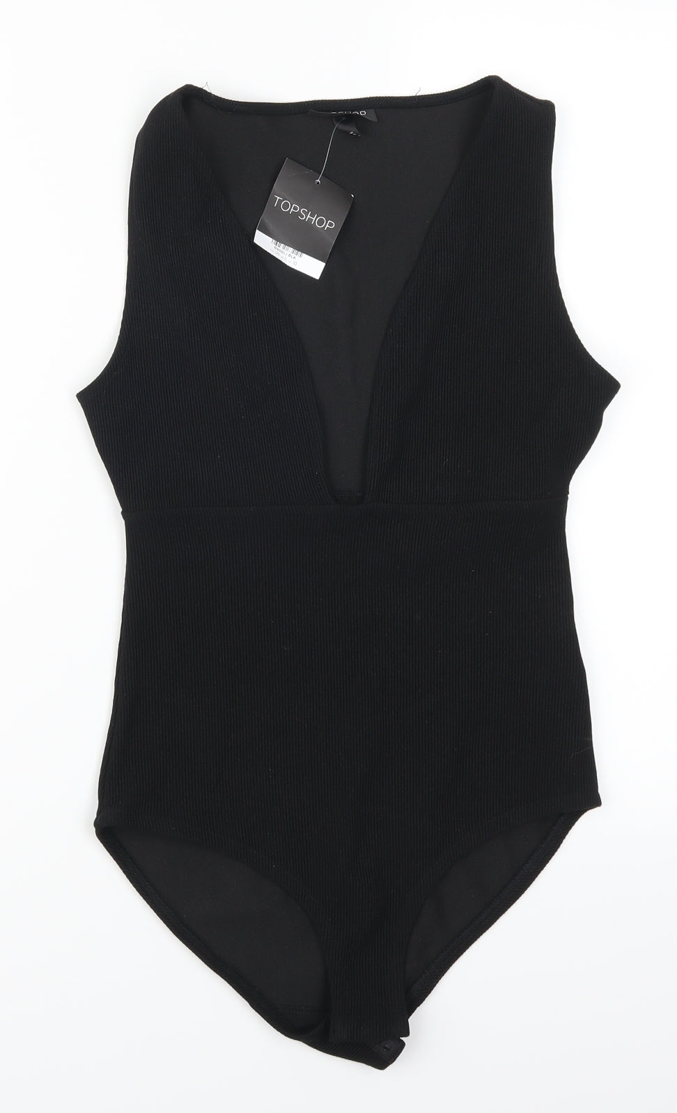 Topshop Womens Black   Bodysuit One-Piece Size 10