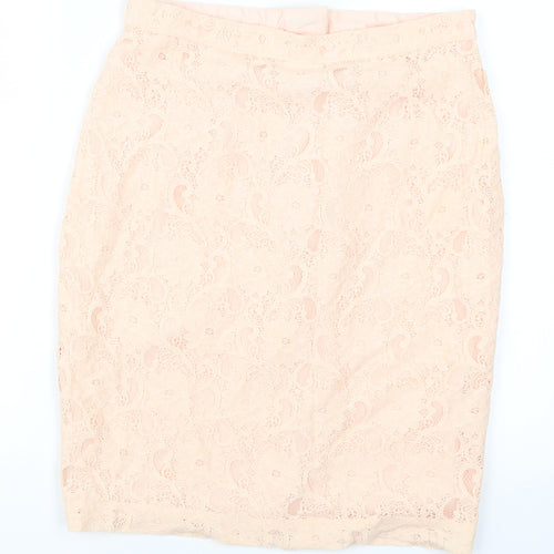 H&M Womens Pink  Lace Straight & Pencil Skirt Size 12