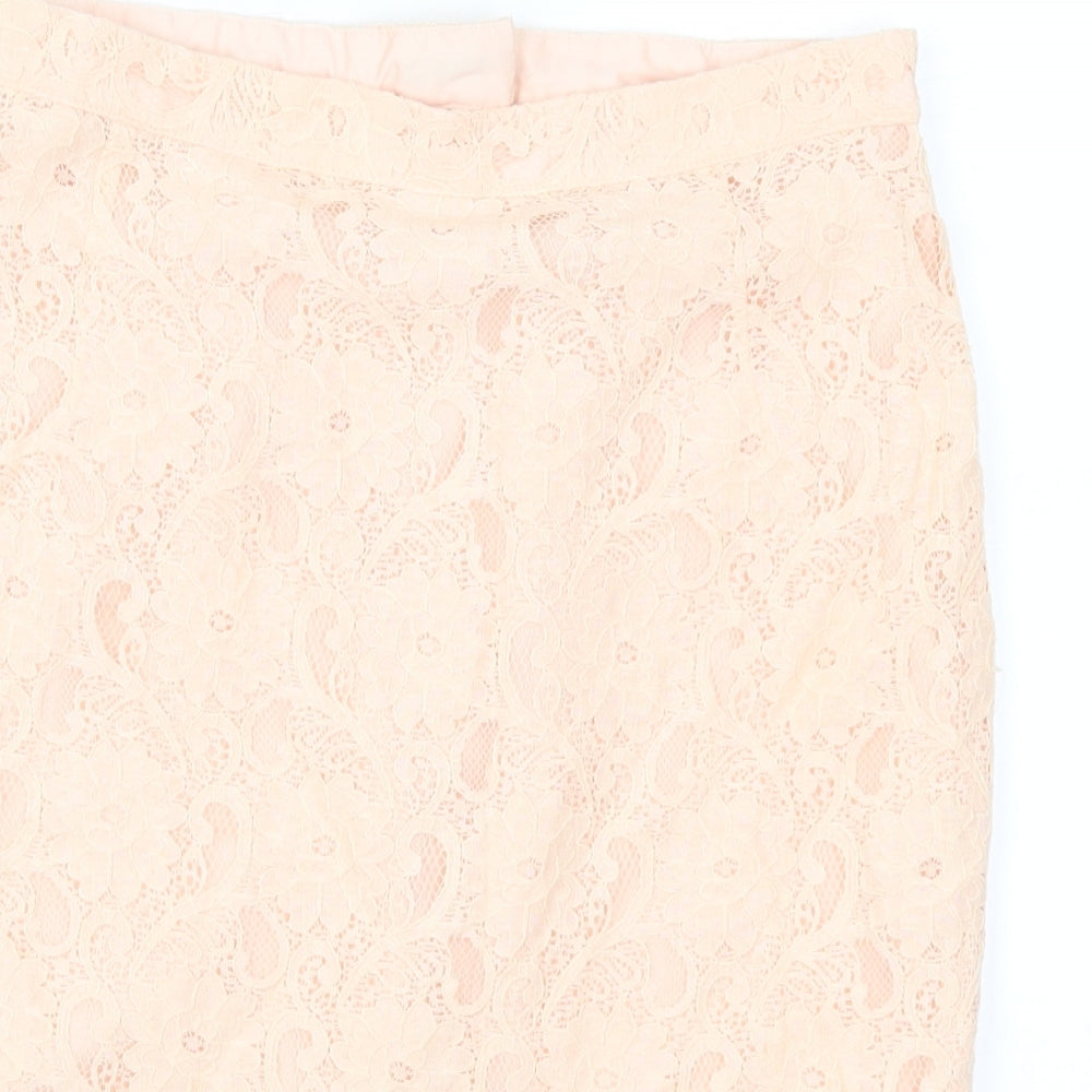H&M Womens Pink  Lace Straight & Pencil Skirt Size 12