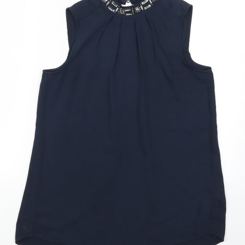H&M Womens Blue   Basic Tank Size 8