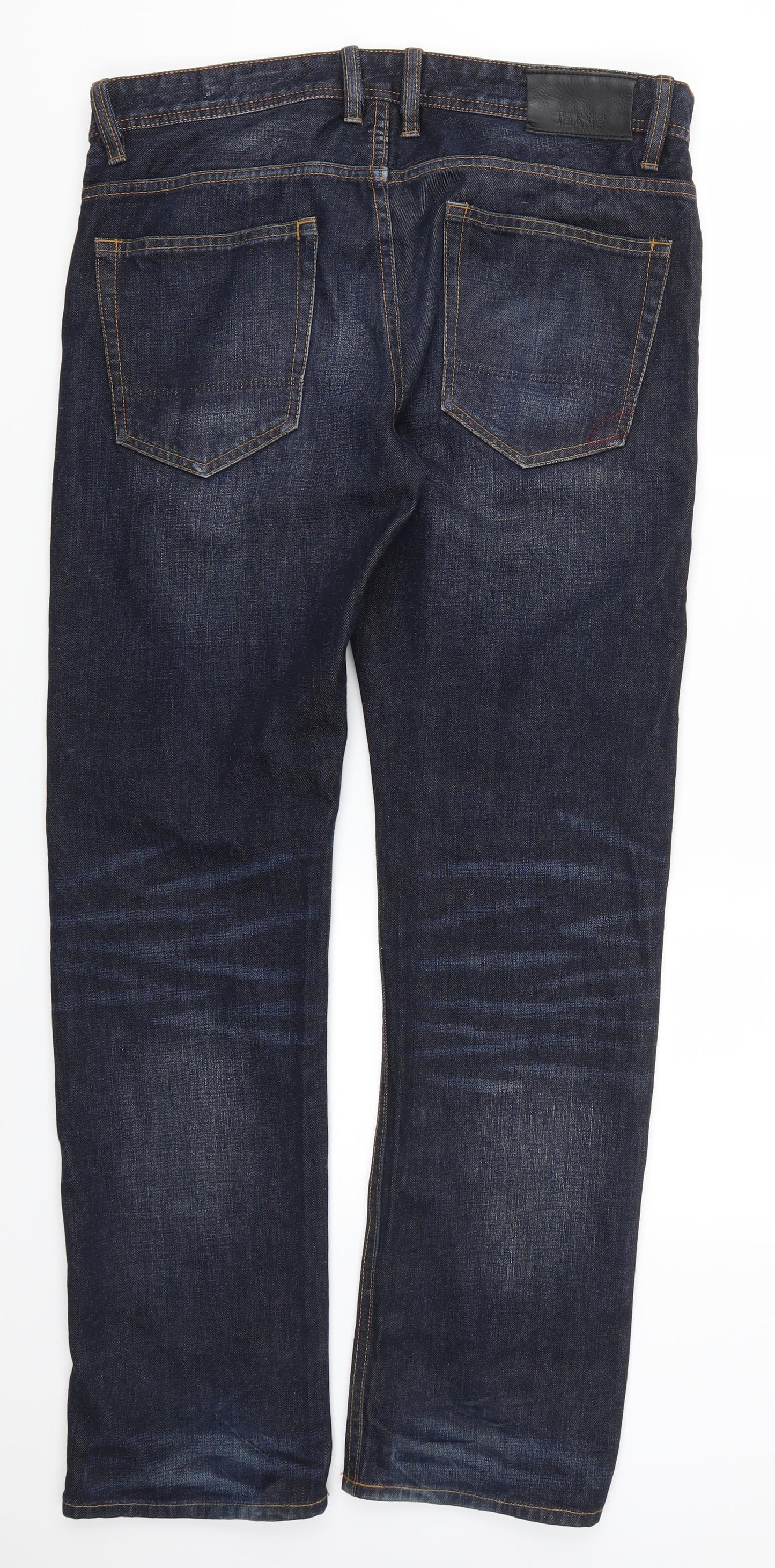 Jeff Banks Mens Blue  Denim Straight Jeans Size 34 L30 in