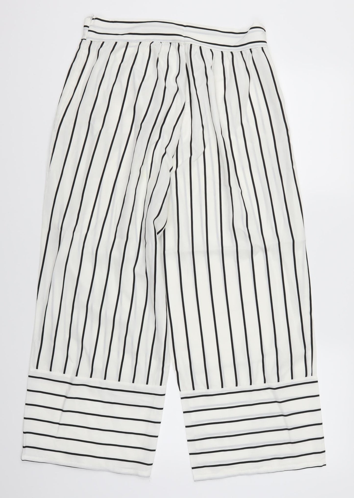 Preworn Womens White Striped  Trousers  Size 31 in L23 in
