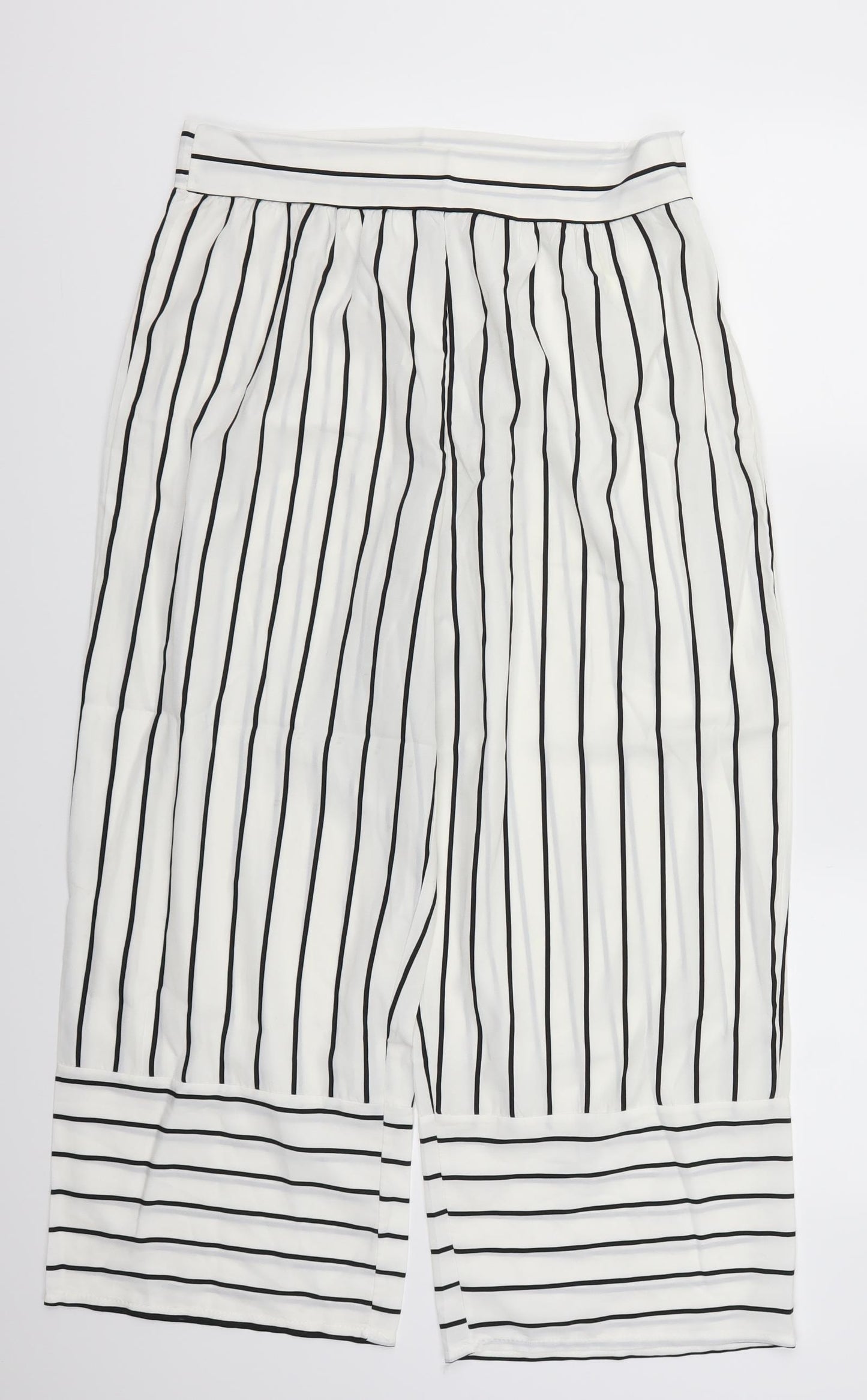 Preworn Womens White Striped  Trousers  Size 31 in L23 in